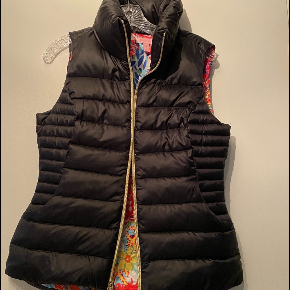 Floral and black lilly pulitzer vest